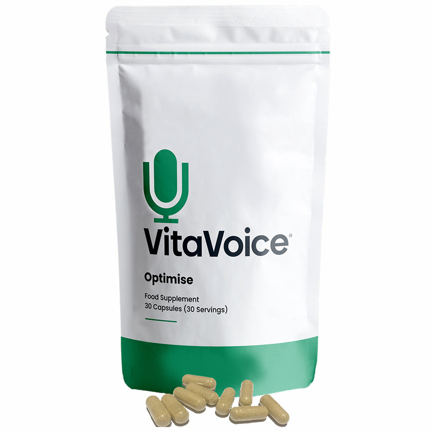 VitaVoice Optimise food supplement pack with 30 capsules - support vocal health