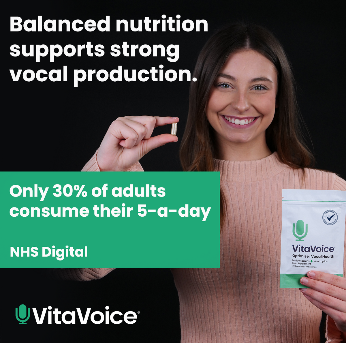 VitaVoice Optimise Vocal Health Supplement - VitaVoice