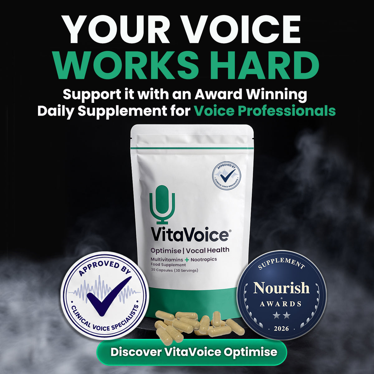 VitaVoice Optimise Vocal Health Supplement - VitaVoice