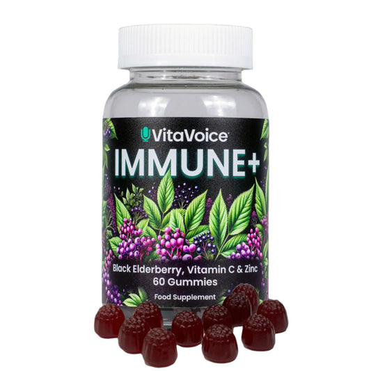 VitaVoice Immune+ Gummies - Black Elderberry, Vitamin C, Zinc