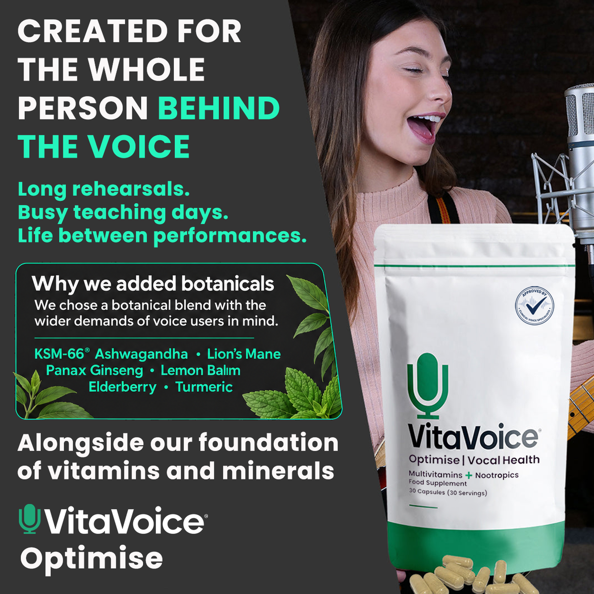 VitaVoice Optimise Vocal Health Supplement - VitaVoice