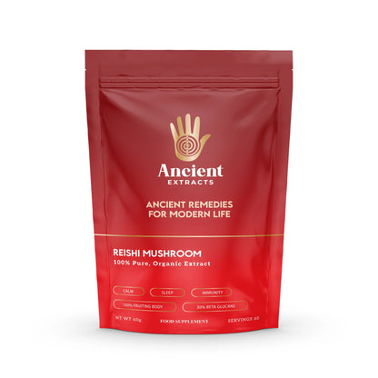 Ancient Extracts Organic Reishi Mushroom Powder 30% Beta Glucan (60g)