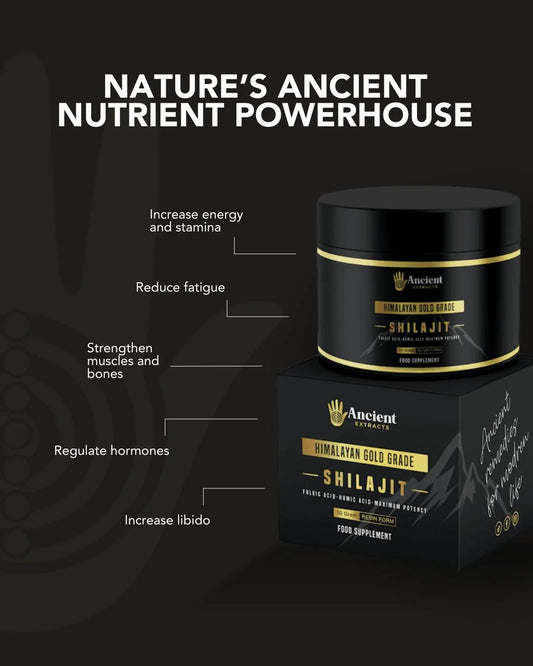 Ancient Extracts Organic Shilajit Resin 50g Superfood - VitaVoice