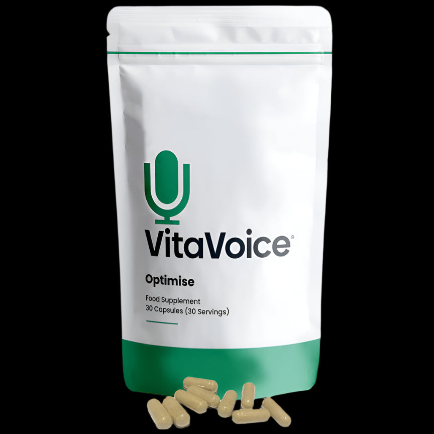 VitaVoice Optimise food supplement pack with 30 capsules - support vocal health