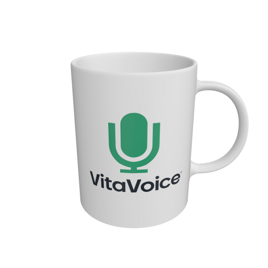 White VitaVoice Tea Mug